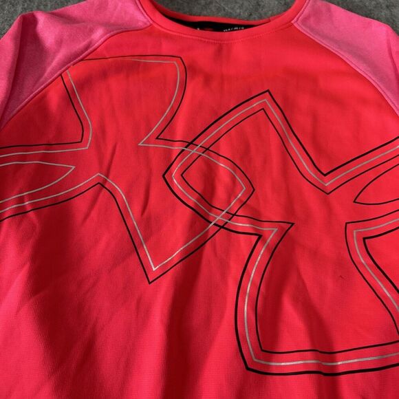 Under Armour Girls Long Sleeve Pink Fleece Lined Pullover Sweatshirt Size‎ L - Picture 3 of 10
